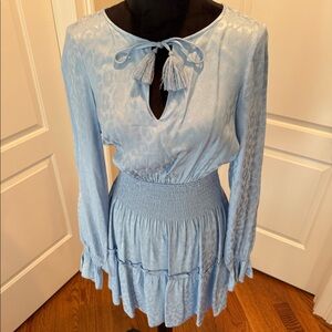 Baby blue leopard dress